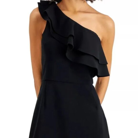 FRENCH CONNECTION Whisper One Shoulder Ruffled Dress - Picture 7 of 7